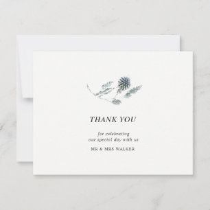 Blue Thistle Floral - Bedankt voor je briefkaart -