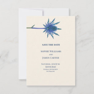 Blue Thistle Schotse Huwelijksaankondiging Save The Date