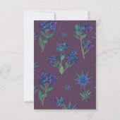 Blue Thistle Schotse Huwelijksaankondiging Save The Date (Achterkant)
