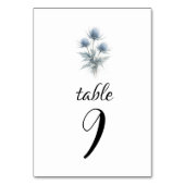 Blue Thistle Scottish Simple Floral Wedding Kaart (Achterkant)
