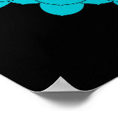 Blue Thousand Petal Lotus Mandala Poster (Hoek)