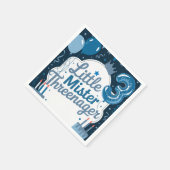 Blue Threenager servetten voor het verjaardagsfees (Hoek)