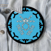 Blue Throat Chakra "Truth" Dragonfly Ronde Button 6,0 Cm (In situ)