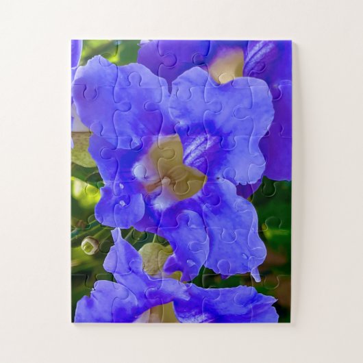 Blue Thunbergia Glory Legpuzzel (Verticaal)