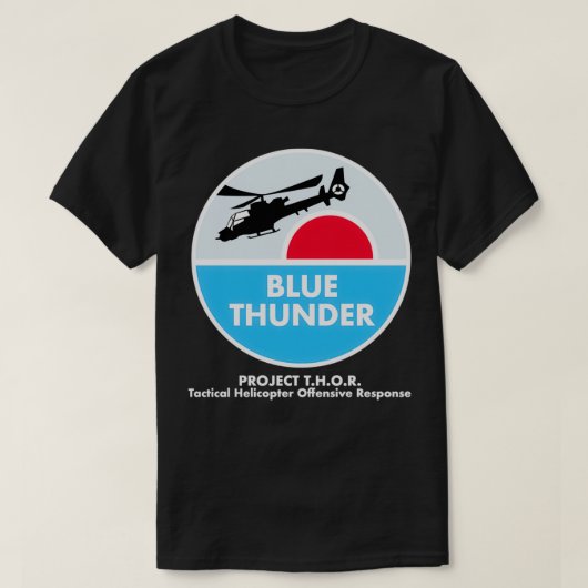 Blue Thunder geïnspireerd door Blue Thunder T-shirt (Design voorkant)