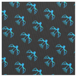 Blue Thunderbird Pattern Stof