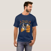 BLue Tick Bloodhound Shares A Beer Shirten T-shirt (Voorkant volledig)