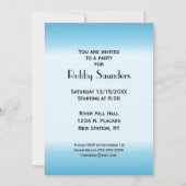 Blue Ticket Baseball Birthday Party Invitation Kaart (Achterkant)