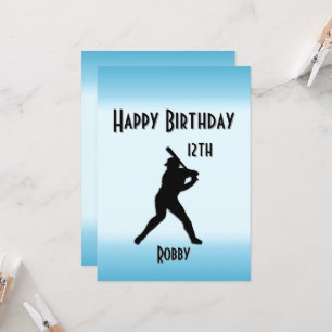 Blue Ticket Baseball Birthday Party Invitation Kaart
