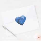 "Blue Tide" - Namen/Initialen envelopzegel/Sticker Hart Sticker (Envelop)