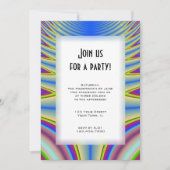 Blue Tie Dye All Purpose Party-uitnodiging Kaart (Voorkant)