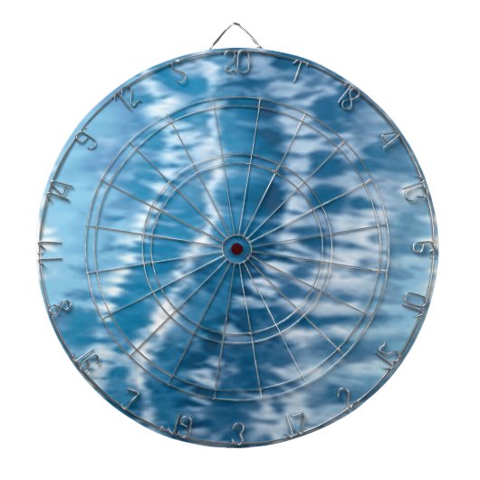 Blue Tie Dye Dart Board Dartbord (Voorkant)