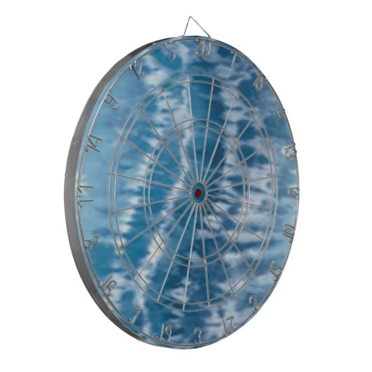 Blue Tie Dye Dart Board Dartbord (Voorkant Links)