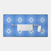Blue Tie Dye Diamonds in de lucht gepersonaliseerd Bureaumat (Keyboard & Muis)