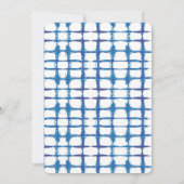 Blue Tie Dye Festival Baby shower Kaart (Achterkant)