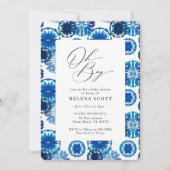 Blue Tie Dye Festival Baby shower Kaart (Voorkant)