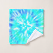 Blue Tie Dye handdoek Set (Wasdoekje)