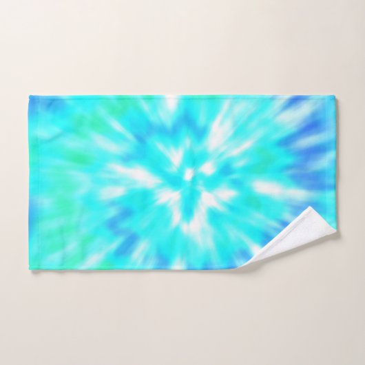 Blue Tie Dye handdoek Set (Handdoek)