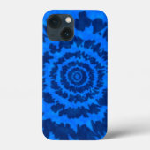 Blue Tie Dye iPhone Case (Achterkant)