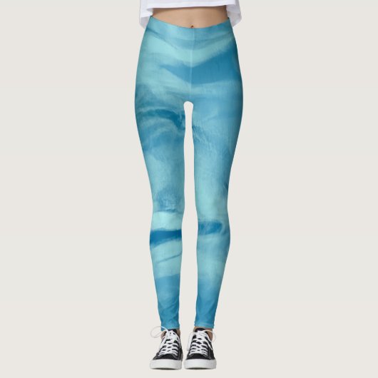 Blue Tie Dye  Leggings (Voorkant)