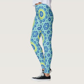 Blue Tie Dye Mandala Patroon - Leggings (Links)