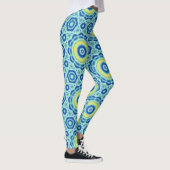 Blue Tie Dye Mandala Patroon - Leggings (Rechts)
