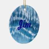 Blue Tie Dye Name Ornament (Rechts)