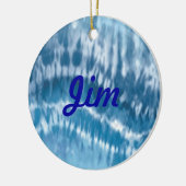 Blue Tie Dye Name Ornament (Links)