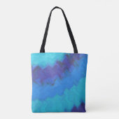 Blue Tie Dye Ocean Wave Tote Bag (Achterkant)