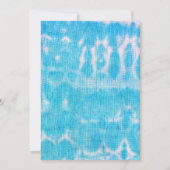Blue tie dye slumber party kaart (Achterkant)