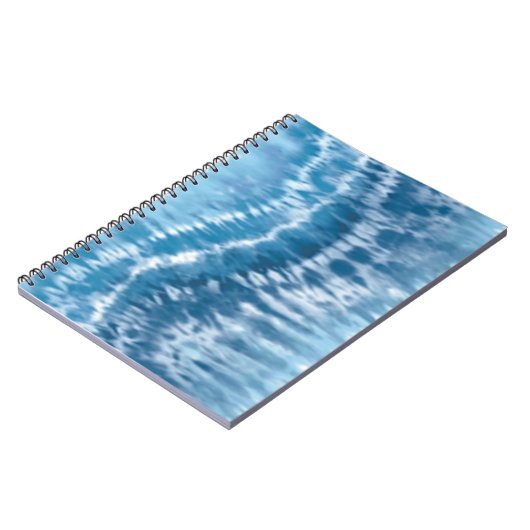 Blue Tie Dye Spiral Notitieboek (Linkerzijde)