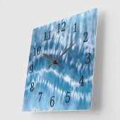 Blue Tie Dye Square klok (Hoek)