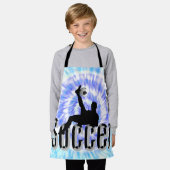Blue Tie Dye Voetbal Design, Kinder Full Print Sch Schort (Gedragen)
