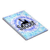 Blue Tie Dye Voetbal Design, Notitieboek (Rechterzijde)