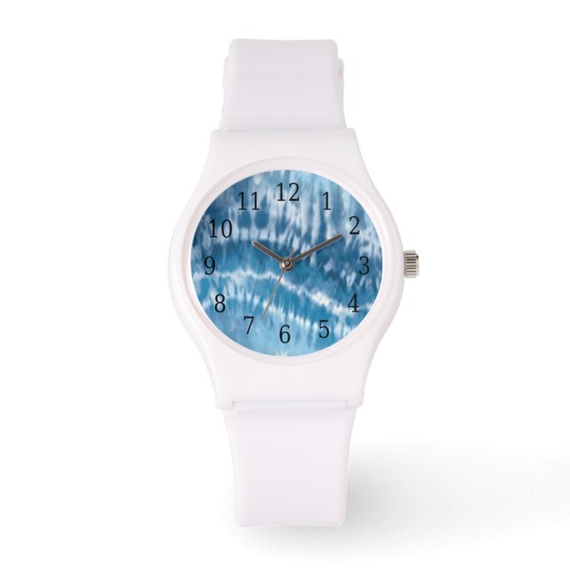 Blue Tie Dye Watch Horloge (Voorkant)
