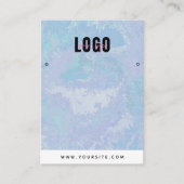 Blue Tie Dye Waterverf oorkont juwelen Visitekaartje (Voorkant)