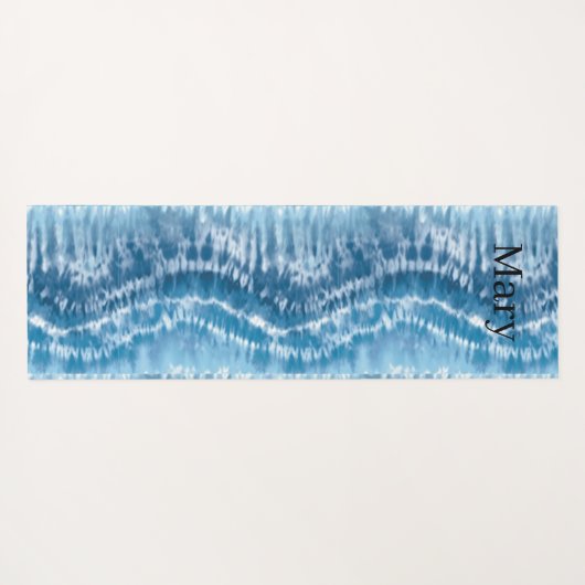 Blue Tie Dye Yogamat (Achterkant (horizontaal))