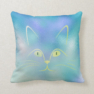Blue Tiffany Mint Green Glass Cat Sierkussen