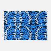 Blue Tiger Animal Skin Pattern Design  Deurmat (Voorkant)