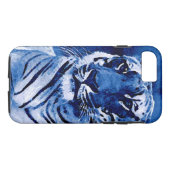 Blue Tiger Artwork Stoere iPhone 7 Hoesje (Achterkant (Horizontaal))
