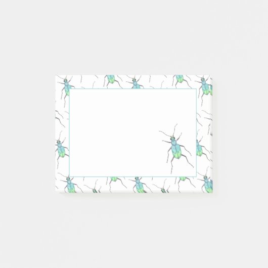 Blue Tiger Beetle Love Bug Post-it® Notes (Voorkant)