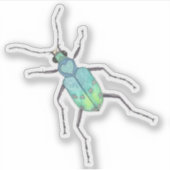 Blue Tiger Beetle Sticker (Voorkant)
