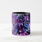 Blue Tiger Coffee Mok | Paarse tijgervlakte (Center)