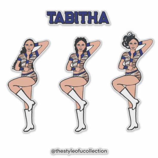 Blue Tiger Dancer #2 Sticker (Voorkant)