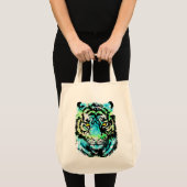Blue Tiger Head - Canvas tas uit Tiger (Voorkant (product))