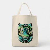 Blue Tiger Head - Canvas tas uit Tiger (Achterkant)