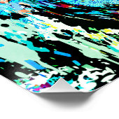 Blue Tiger Head - Poster voor groot portret (Hoek)