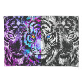 Blue Tiger Kussensloop Grey Tiger Face (Voorkant)