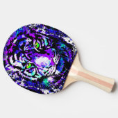 Blue Tiger Ping Pong Paddle - Paarse tijgerogen Tafeltennisbatje (Zijkant)