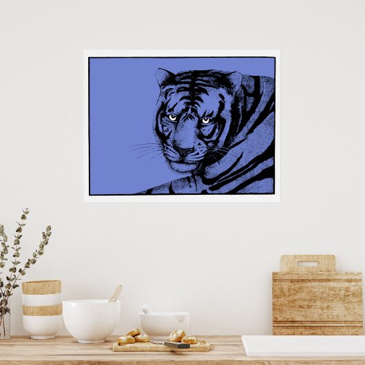 BLUE TIGER POSTER (Keuken)